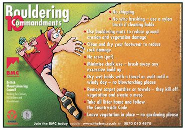 bouldering 10 commandments
